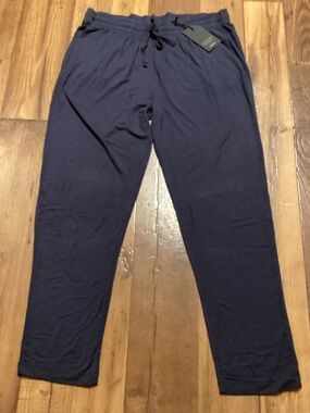 Luxome stencil Men's Navy Drawstring Sleep Pants